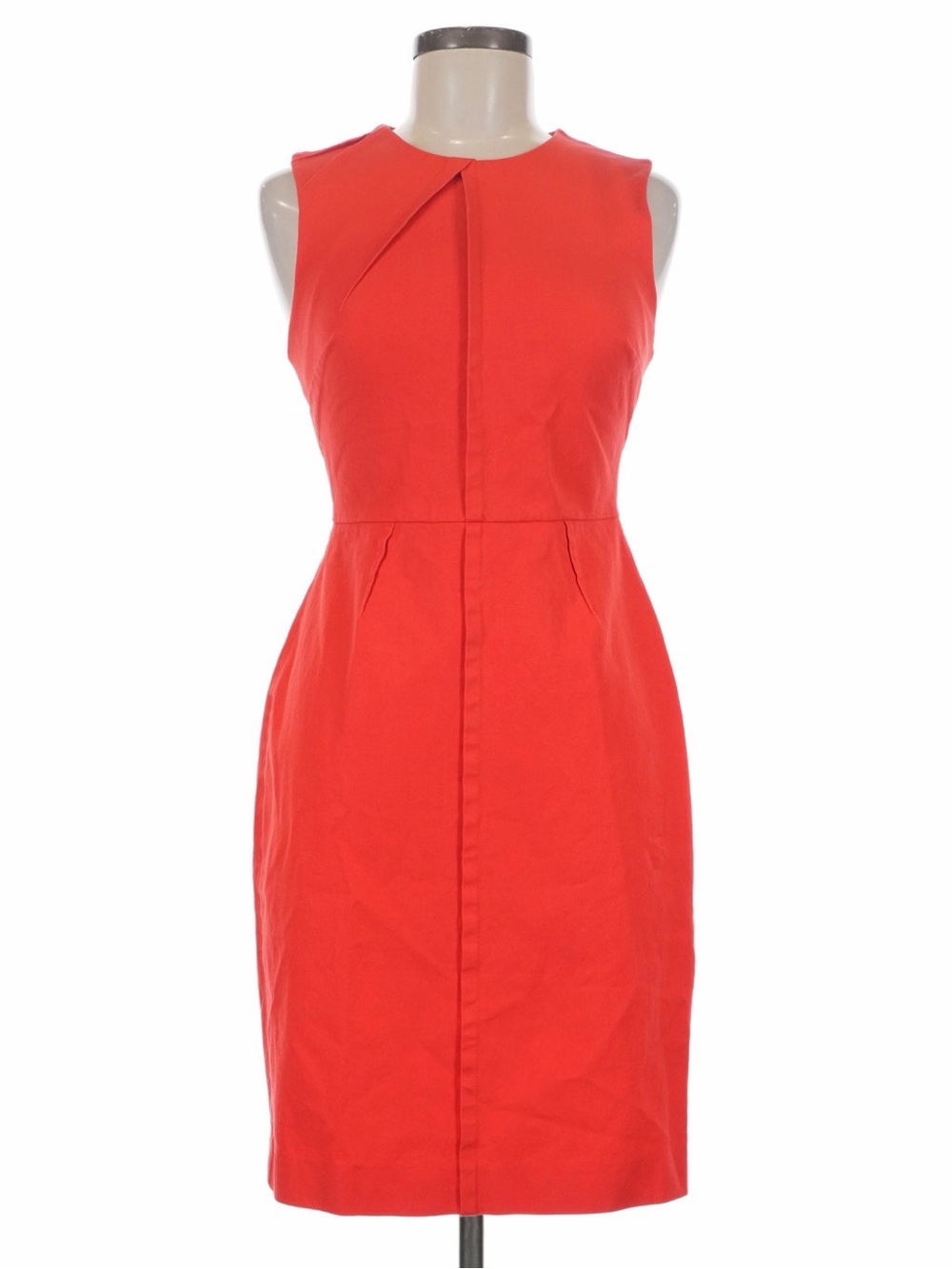 Banana Republic Tomato-Red Sleeveless Stretchy Sheath Dress